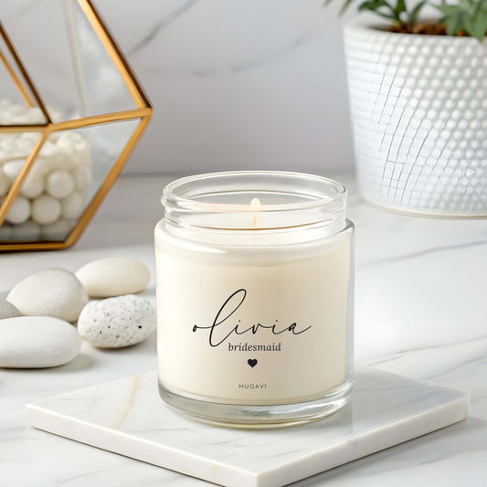 Personalized Bridesmaid Scented Soy Candle